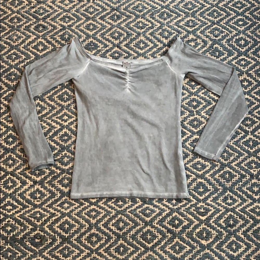 Hollister Cut off Shoulder Long Sleeve